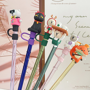 直径8毫米饮料管循环非一次性加长23cm玻璃水杯喝水杯子吸管