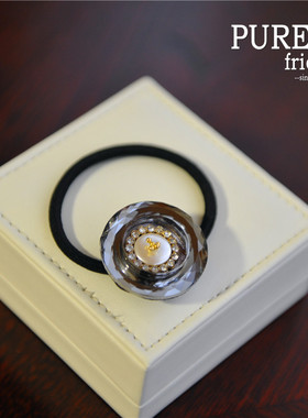 满58包邮】正品PureFriend 挚爱 珍珠钻火彩发圈头绳皮圈皮筋头饰