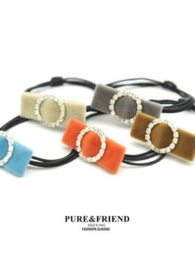 满58包邮】PureFriend 灿若骄阳 简约水钻发圈皮筋头绳发绳头饰品