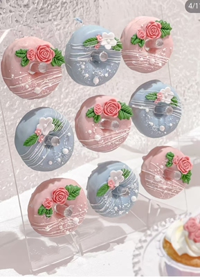 亚克力甜品台甜甜圈摆台摆件茶歇展示架甜甜圈装饰架子