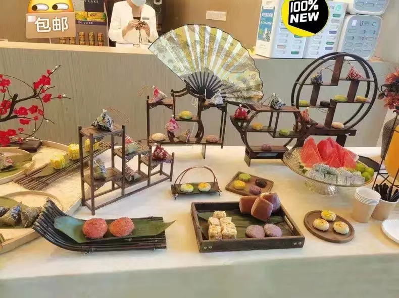 中式中秋摆台森南蛋糕高端茶点