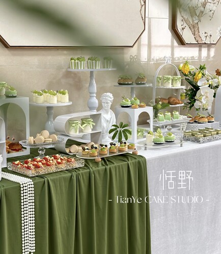 白色铁艺甜品台展示架摆台摆件茶歇甜品台展示架订婚宴开业托盘