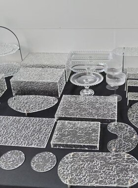 ins风亚克力水波纹甜品台摆件展示架生日蛋糕架子婚庆摆件茶歇摆