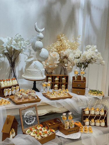 森系甜品台展示架实木套装