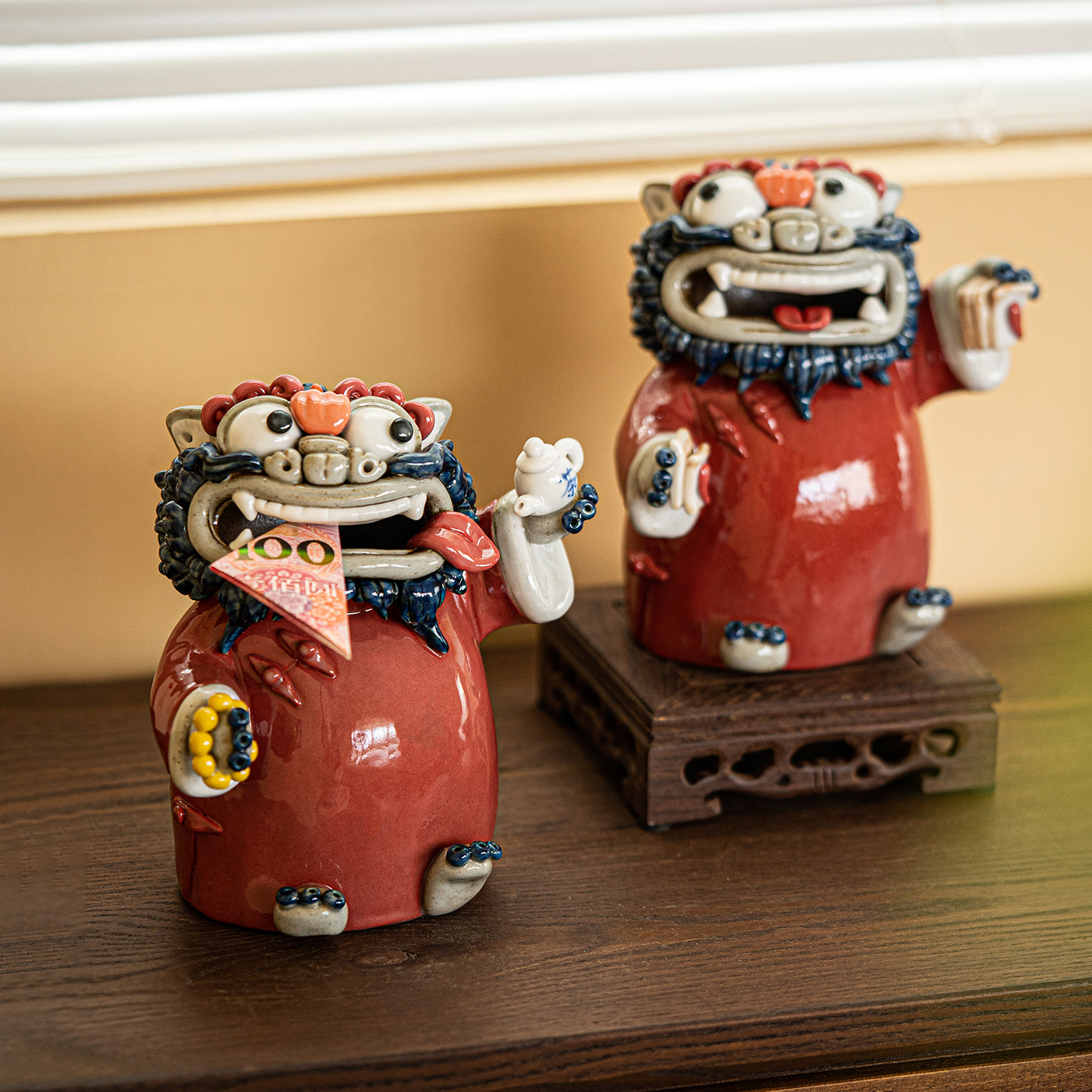 鸿运高照貔貅吉祥物桌面摆件