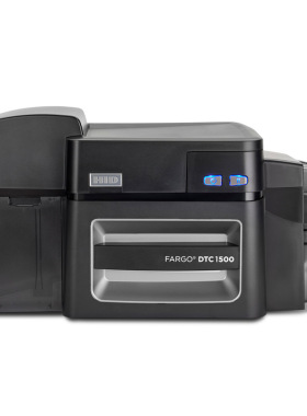 HID FARGO DTC1500E证卡打印机彩色双面人像IC卡考勤工作证打印机