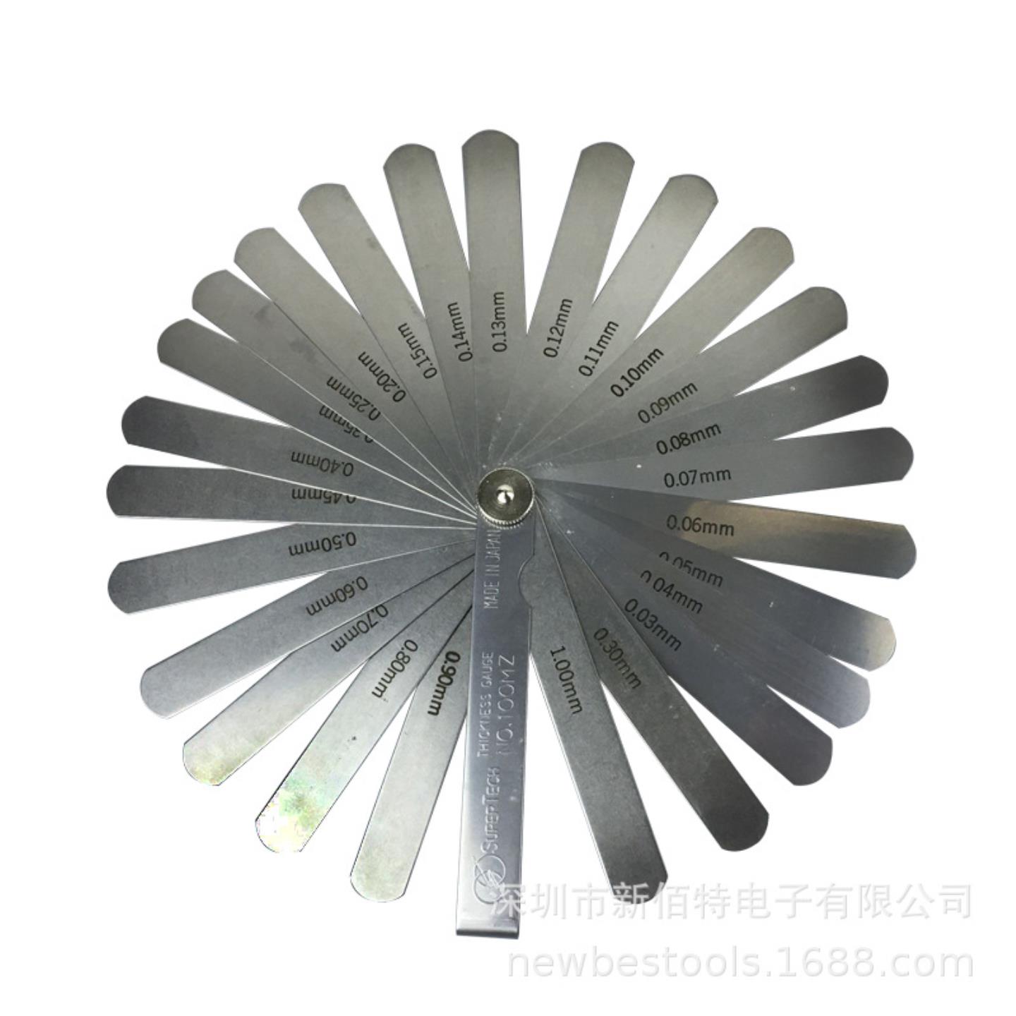 SUPERTECH非拿尺100ML厚薄规150ML间隙规 塞尺间隙片001-10mm