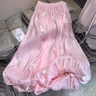 夏季英国NEXT REDSKY爆款朋光花苞裙显瘦水母裙高级流光纱半身裙