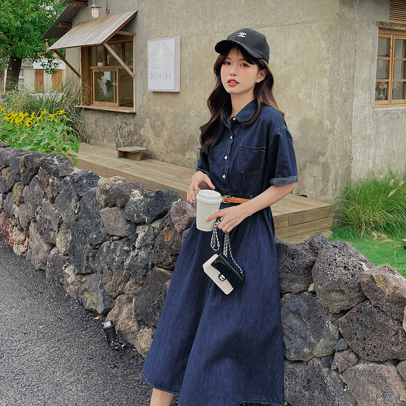 【】两色爆版减龄牛仔连衣裙2291-P115-K168，女装连衣裙，乔安迪