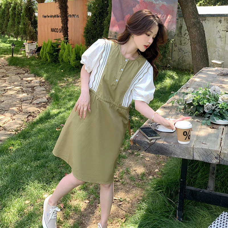 【】现货撞色连衣裙2286-P105-K158,女装连衣裙,乔安迪
