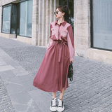 22年秋季现货自制款拼接色连衣裙浙宝126-9989-P115-K168，女装连衣裙，乔安迪