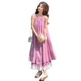 夏季连衣裙夏季重工玫瑰吊带长裙气质设计感外穿显瘦气质夏季少女，女装连衣裙，乔安迪