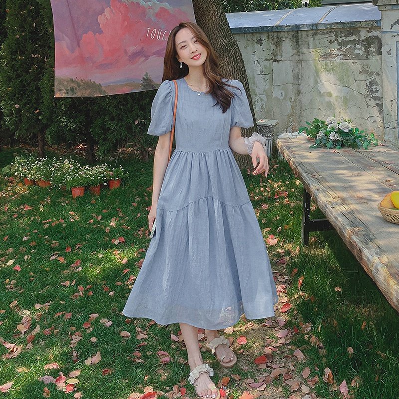 【22】现货重磅墙推褶皱连衣裙2259-P105-K158，女装连衣裙，乔安迪