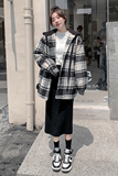 【22】现货复古格子毛呢大衣8676-长款P185K278短款P175K258，女装棉衣/棉服，乔安迪