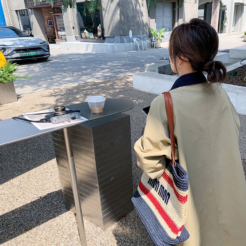 韩系宽松休闲风衣外套女秋2024新款大码女装超好看中长款工装大衣,女装西装,乔安迪