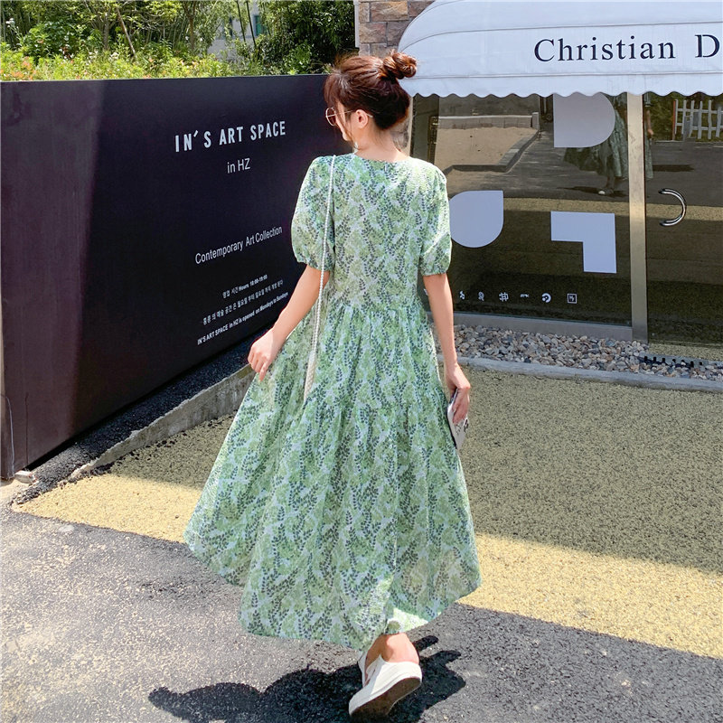2022现货泡泡面料碎花连衣裙浙宝126-9960-P95-K148,女装连衣裙,乔安迪