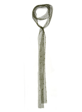 GLEE RAINBOW军绿别致镂空网格蕾丝珠片装饰迷你性感小围巾