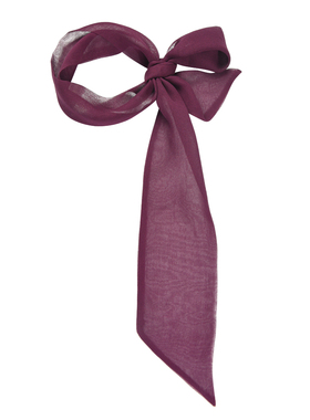 GLEE RAINBOW枯萎玫瑰 暗酒红透视乔其纱性感真丝丝巾