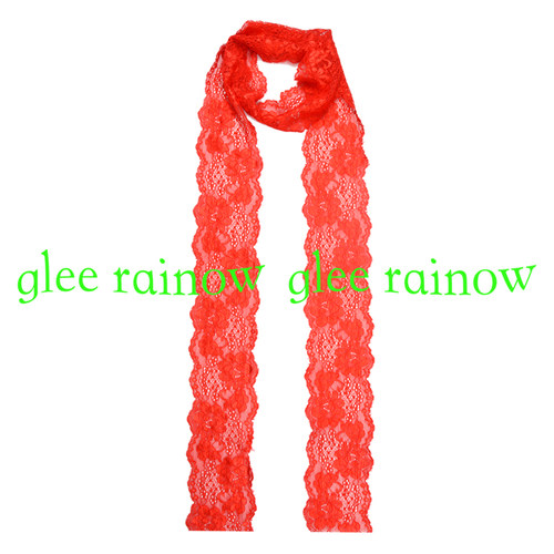 正红性感朦胧蕾丝眼罩绑发飘带