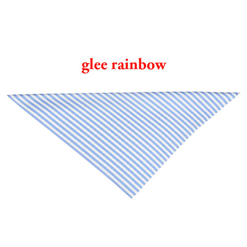 gleerainbow浅蓝条纹口袋巾真丝