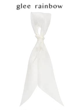 GLEE RAINBOW 2021SS 白色仙气真丝透明欧根纱造型宽丝巾
