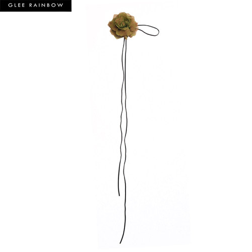 GLEERAINBOW真丝丝绒褶皱颈花