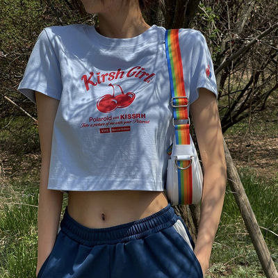 短袖常规款印花棉女装