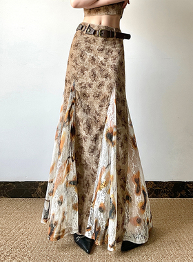 gagaopt废土风设计感小众鱼尾裙高腰女小个子长袖短外套无袖抹胸