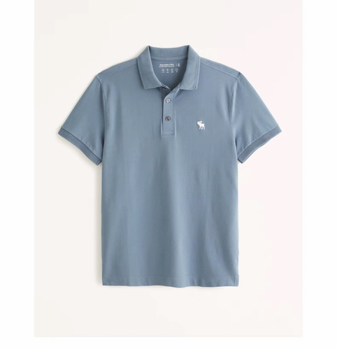 正品小鹿ABERCROMBIE & FITCH男装刺绣翻领复古美式Polo衫