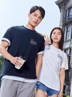 正品ABERCROMBIE & FITCH男装美式刺绣纯色宽松短袖T恤