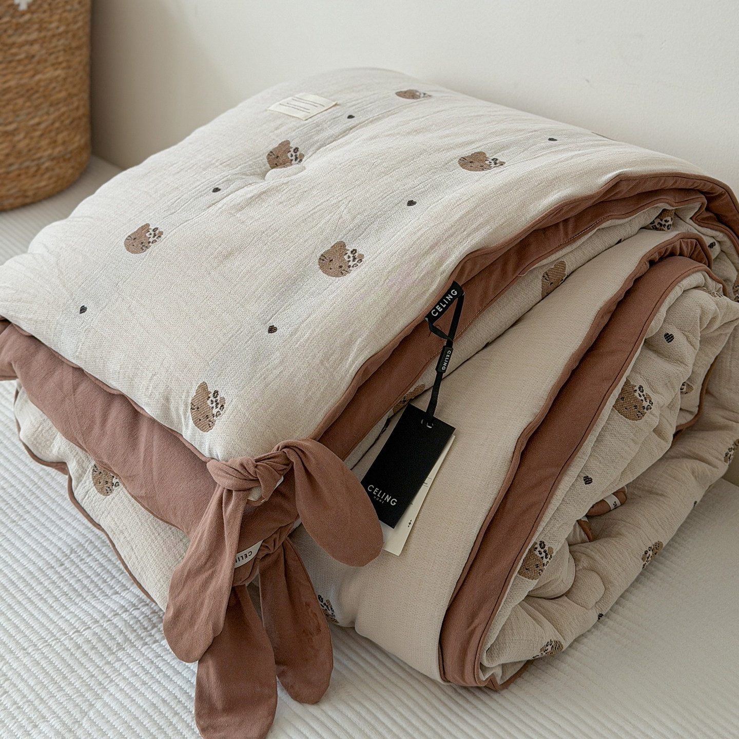 夏凉被纯棉全棉可机洗色织提花纱布春秋被子夏被空调被芯单人双人