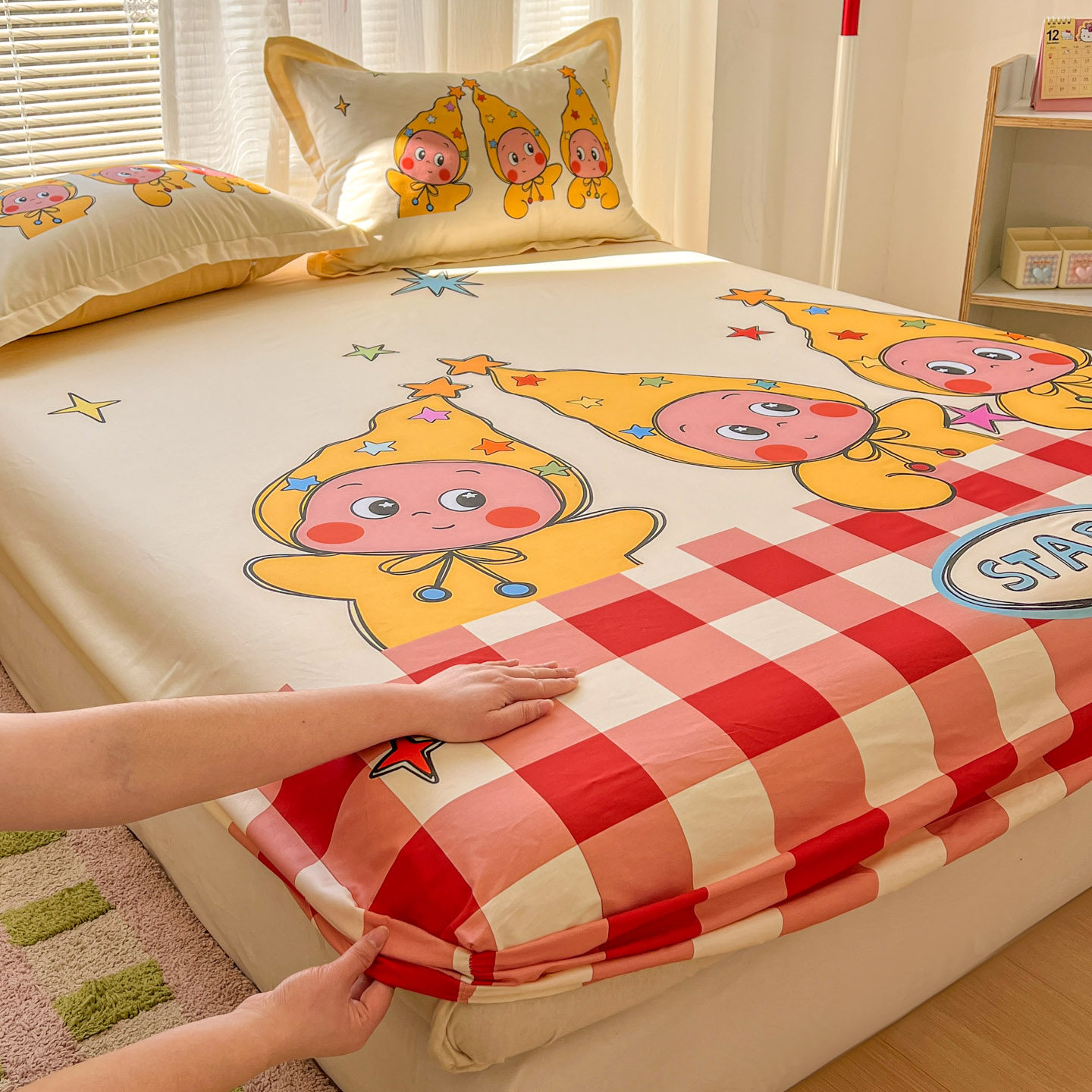 a类母婴级巨好看的床笠纯棉100全棉单件1米5床罩保护套婴儿床儿童,床上用品,床笠,淘宝优惠券,粉丝福利购,淘宝优惠卷