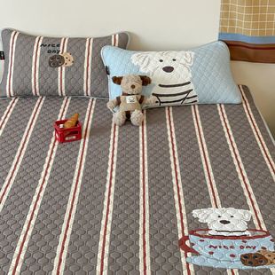 乳胶凉席三件套ins原创冰皮锦氨凉感加厚6mm可水洗席子床席床笠款