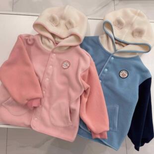 拉绒外套！儿童秋冬外套女童男童连帽拉绒衫保暖柔软休闲百搭实用