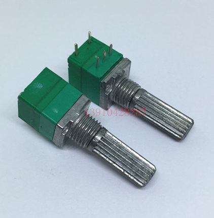 优质R09型精密音量可调电位器B50K/B20K单联带旋转开关 柄长20MM