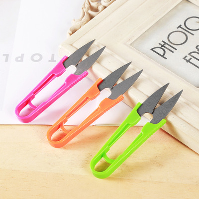 新款十字绣彩色剪刀塑料小剪刀