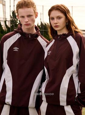 Umbro/茵宝男女情侣秋季连帽防晒运动休闲夹克外套短裤UP121SWT21