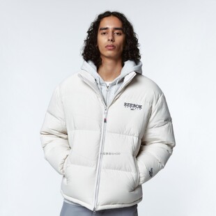 Reebok锐步冬季折扣男女立领保暖运动休闲鸭绒短款羽绒服休闲外套