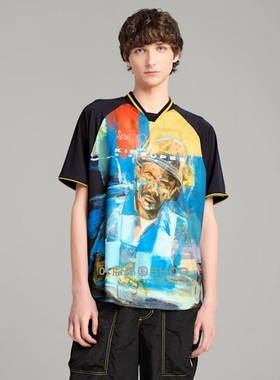 Puma彪马x KIDSUPER联名男女V领运动透气休闲短袖T恤629512-16-76