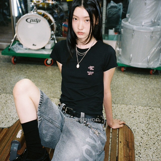 Reebok/锐步正品X CAVISH联名女子圆领微标刺绣运动透气短袖T恤