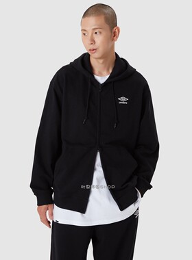 Umbro/茵宝秋季新款男女全拉链连帽针织运动夹克外套UP323CFT91