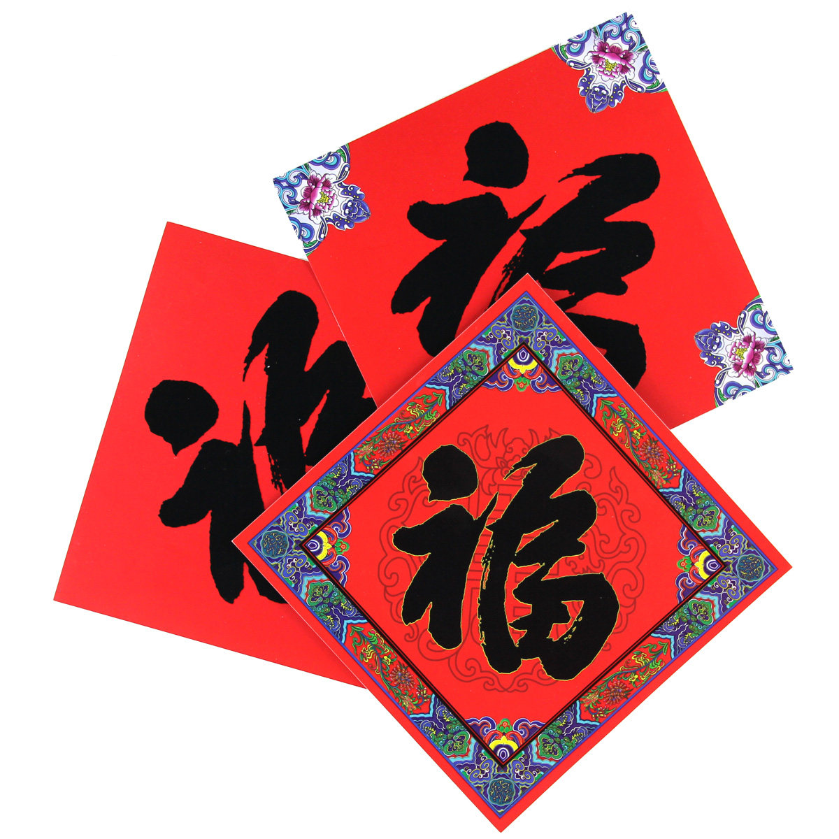 杨柳青福字新年春节防盗门贴纸