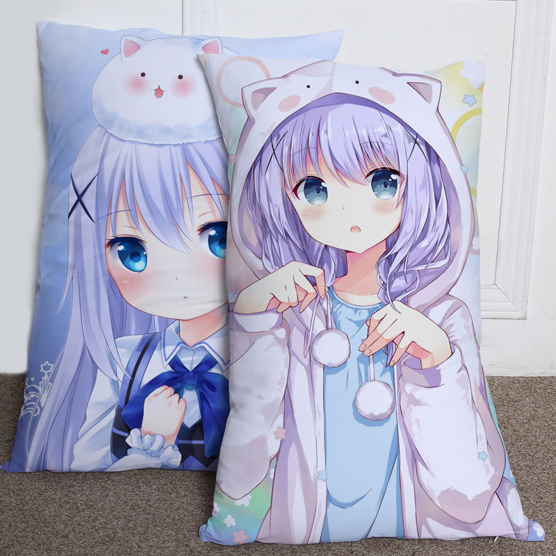 点兔抱枕请问您今天要来点兔子吗香风智乃靠枕套靠垫枕头动漫周边