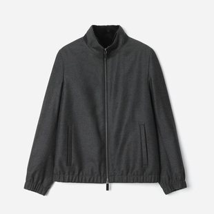 *MPY08001 意大利L*P暴风雨防水全羊毛/拔针海狸立领商务外套男士