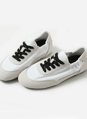 *EY08002 茉莉雅集 P家复古磨砂牛猄拼接松紧口平底休闲运动鞋女