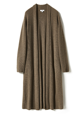 WZK03114 茉莉雅集 R0*W风 KVSS/意大利全羊绒重磅针织长开衫冬女