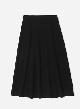 WZQ09003 茉莉雅集 I*C羊毛舒适牛筋腰A摆针织半裙