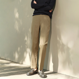 *WKZ04220 茉莉雅集 挺括抗皱精纺羊毛日本料利落显瘦褶裥烟管裤