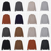 男士 MZT09005 小樽领 POLO领针织套衫 C亲肤精纺丝光全羊毛圆领