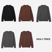 男士 MZT09011 圆领针织套衫 POLO领 柔滑细腻精纺全羊绒小樽领